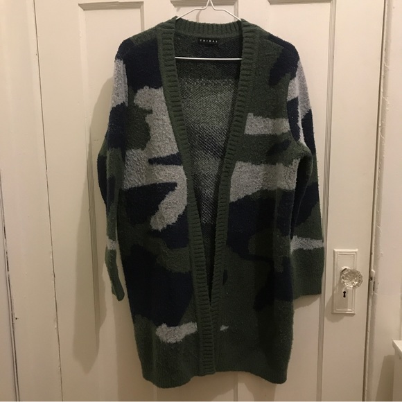 Army intarsia sweater cardigan - Picture 2 of 3